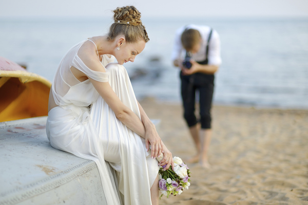 A photographer thinks outside the wedding for these seaside shots.