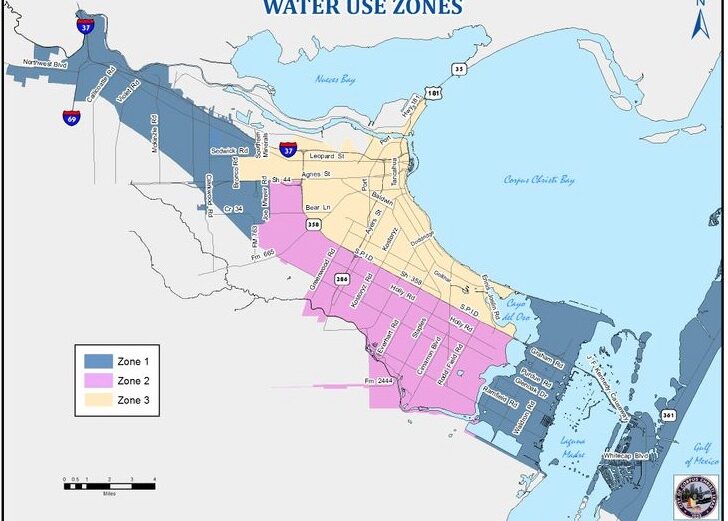 A new map was released by city hall Friday afternoon, Dec. 16, showing three zones with differently defined water usage.