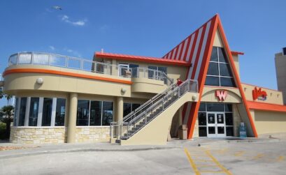 The flagship Whataburger restaurant on Shoreline Drive in Corpus Christi is known for the view from its second floor and the bronze statue of founder Harmon Dobson.
