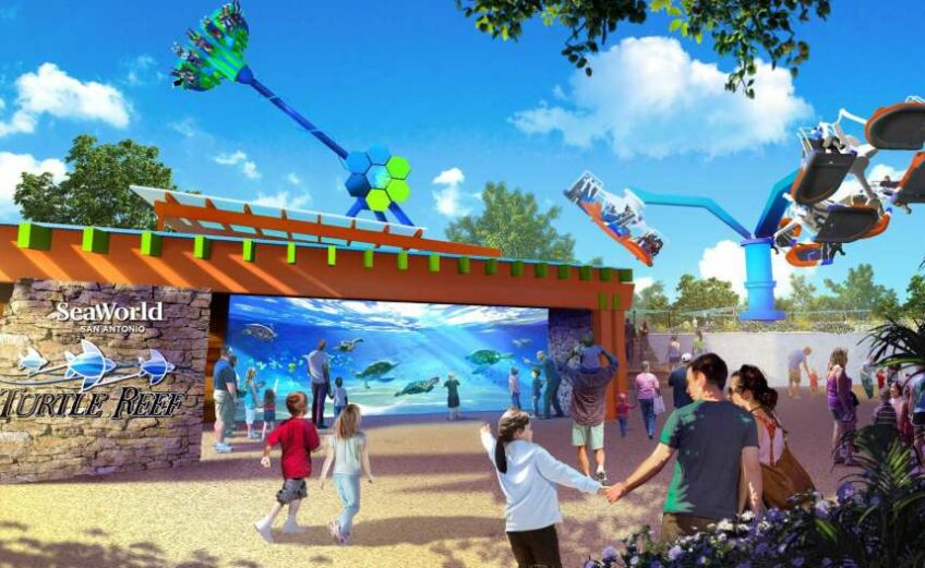 In partnership with the Amos Rehabilitation Keep in Port Aransas, SeaWorld San Antonio is building Turtle Reef as its latest new attraction. Courtesy illustration