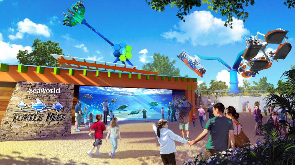 In partnership with the Amos Rehabilitation Keep in Port Aransas, SeaWorld San Antonio is building Turtle Reef as its latest new attraction. Courtesy illustration