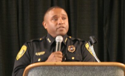 Corpus Christi police chief Floyd Simpson at the Corpus Christi Police Foundation State of the Police Department breakfast and fundraiser at the Solomon P. Ortiz International Center Jan. 14.