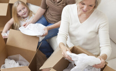 Organize your move with the help of family or friends. Always carefully mark the contents of each box so unpacking and setting up the new place will be much easier.