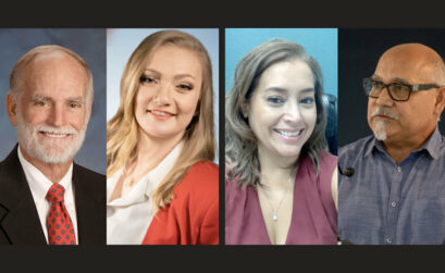 Corpus Christi City Council District 1 candidates are incumbent Greg Smith (left) and Kaylynn Paxon. Running for District 4 are two newcomers: Rachel Ann Caballero and Billy Lerma. Also up for election is the mayor’s seat with incumbent Joe McComb facing council member at-large Paulette Guarjado. Courtesy images