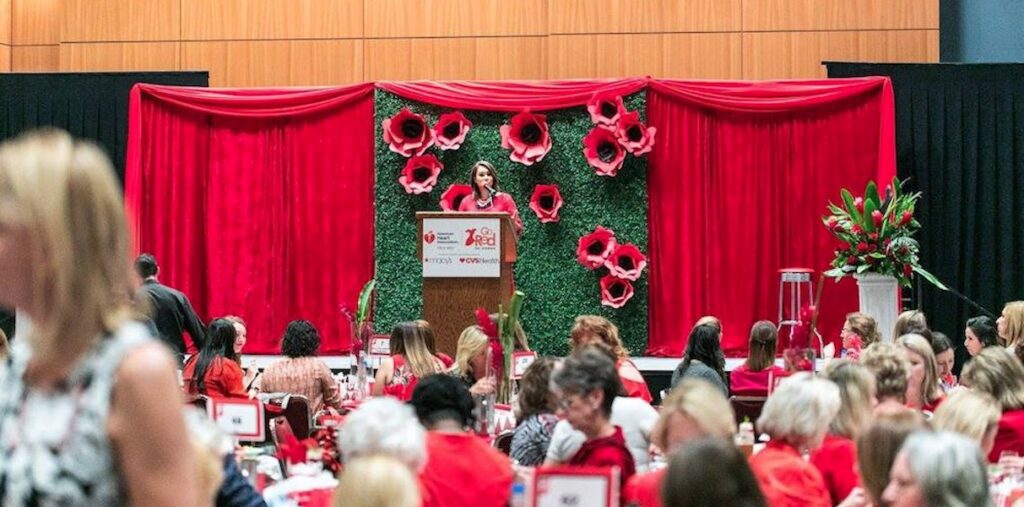 KRIS news anchor Jennifer Lira as the emcee at the Go Red for Women Luncheon in 2017 in Corpus Christi. This year’s keynote speaker is Helena Foulkes, the inaugural national chair of Go Red for Women president of CVS Pharmacy and executive vice president of CVS Health. Courtesy photo