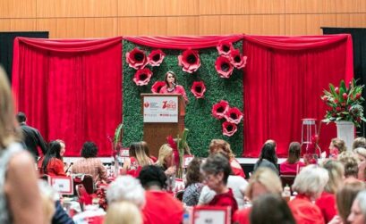KRIS news anchor Jennifer Lira as the emcee at the Go Red for Women Luncheon in 2017 in Corpus Christi. This year’s keynote speaker is Helena Foulkes, the inaugural national chair of Go Red for Women president of CVS Pharmacy and executive vice president of CVS Health. Courtesy photo