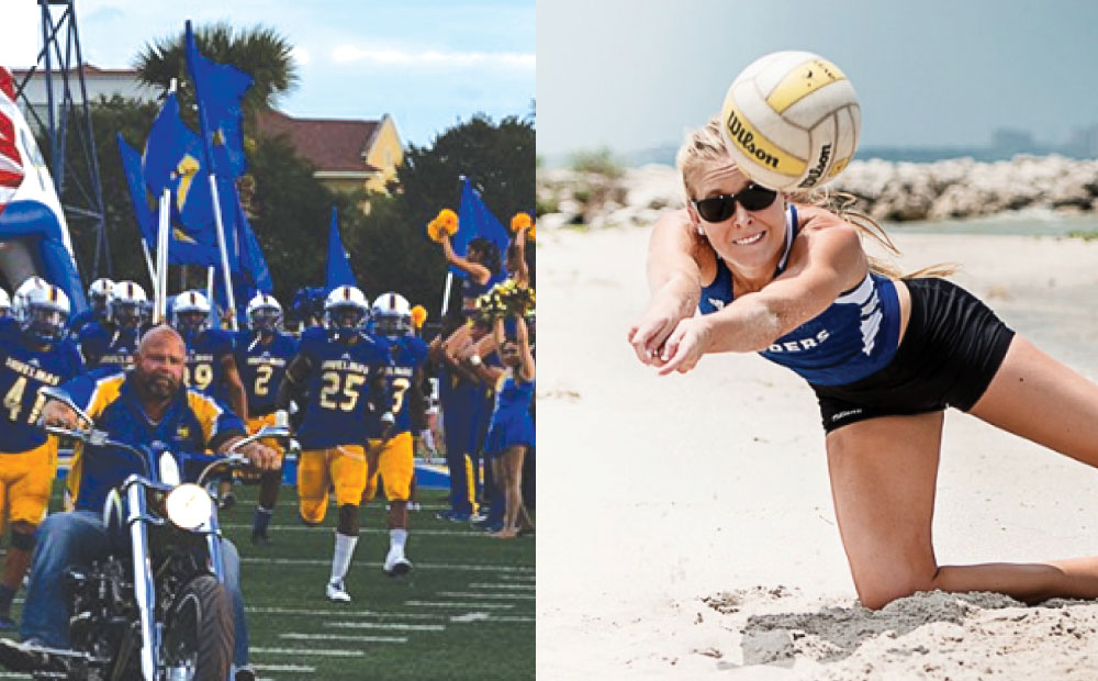 A clash of two cultures? Texas A&M University-Kingsville's football team would move up a division after a merger. TAMU-CC doesn't have a football team, but it did just start NCAA beach volleyball!