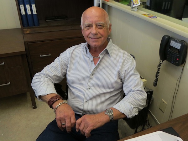 Bill Moreland in his onsite office at Moreland’s Shutter Shop in Corpus Christi, where hand-crafted shutters are custom designed for clients. Staff Photo