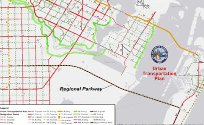A map of where the Regional Parkway is expected to be built. The two-bridge causeway would connect the Corpus Christi mainland about 7 miles south of South Padre Island Drive.