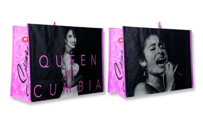 H-E-B and the Selena Foundation are selling these pink and black reusable Selena shopping bags to raise money for the foundation and the Boys and Girls Club of the Coastal Bend. Courtesy photo