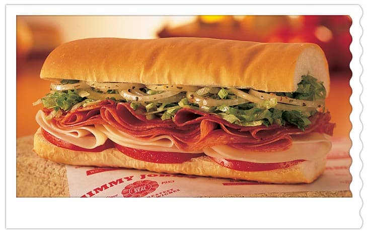 Jimmy John’s sandwiches, like this No. 5 Vito, were created by founder and owner Jimmy John Liautaud, who opened the first restaurant in 1983, a year after graduating from high school. The first Jimmy John’s is scheduled to open in Corpus Christi in January. Courtesy