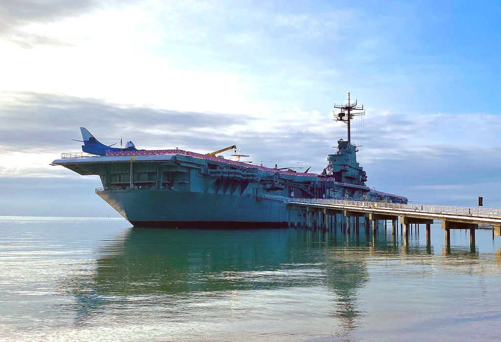 The USS Lexington Museum on the Bay is the first aircraft carrier in the world to receive the designation of GBAC STAR Facility Accreditation, a program designed to help facilities set up a comprehensive system of cleaning, disinfection, and infectious disease prevention for visitors and employees. File photo