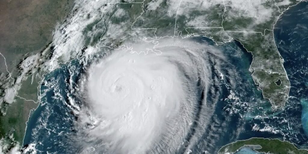 Hurricane Laura is expected to be a Category 4 storm when it hits the Texas-Louisiana border late Wednesday, Aug. 26. Its storm surge and rain will bring flooding to the Coastal Bend, 200-300 miles south of the hurricane's center. Image courtesy of NOAA