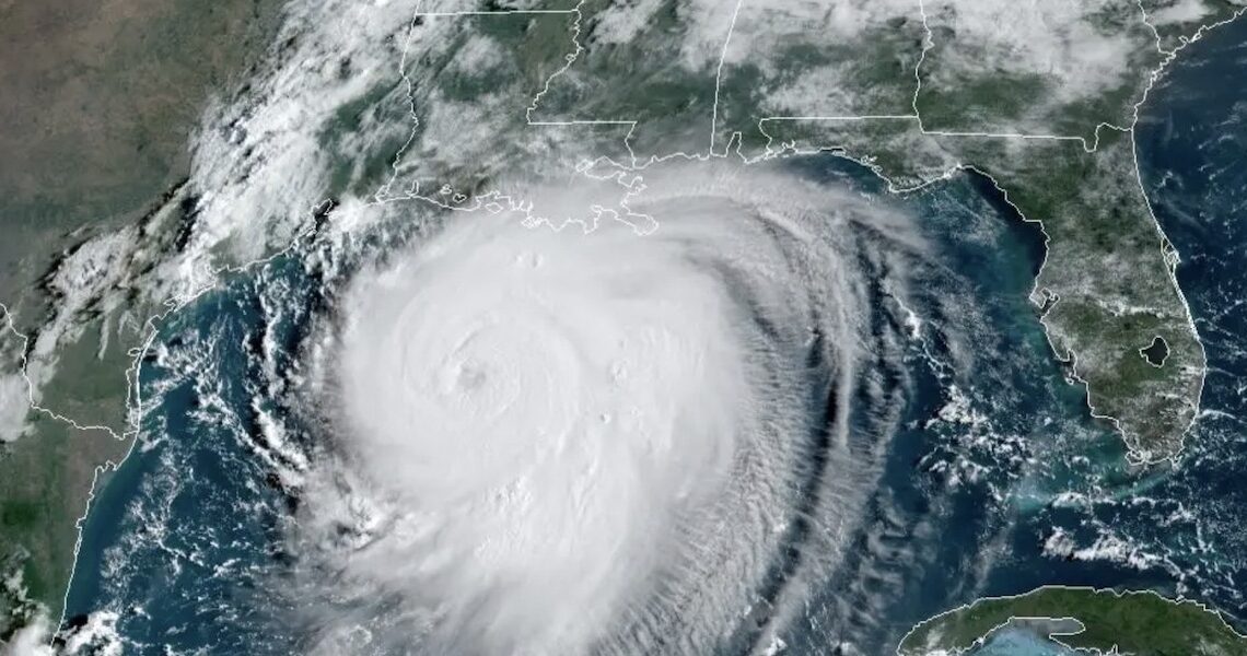 Hurricane Laura is expected to be a Category 4 storm when it hits the Texas-Louisiana border late Wednesday, Aug. 26. Its storm surge and rain will bring flooding to the Coastal Bend, 200-300 miles south of the hurricane's center. Image courtesy of NOAA