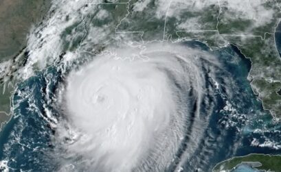 Hurricane Laura is expected to be a Category 4 storm when it hits the Texas-Louisiana border late Wednesday, Aug. 26. Its storm surge and rain will bring flooding to the Coastal Bend, 200-300 miles south of the hurricane's center. Image courtesy of NOAA