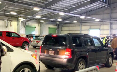 The average wait is about two hours for the first dose of the COVID-19 vaccine at the Nueces County drive-through mega-clinic at the Richard M. Borchard Fairgrounds, 1213 Terry Shamsie Blvd. in Robstown. Courtesy image