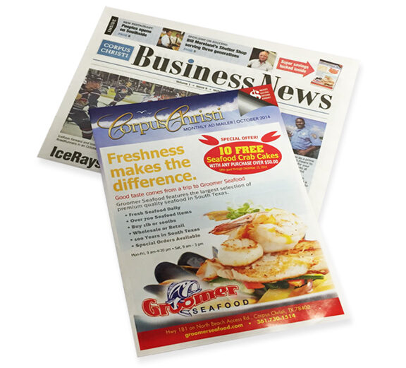The November issue of Corpus Christi Business News features savings and discounts from local merchants advertising in the Corpus Christi Monthly Ad Mailer. Staff Image