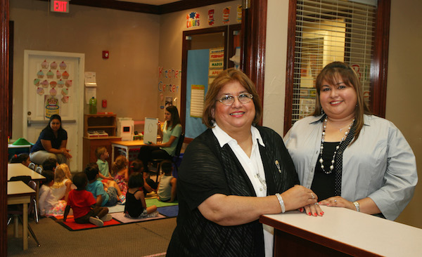 Sandra Cantu, owner of Storybooks School, runs her business with the help of her daughter Anjanette Bustillo (right). Photo by Carrie Robertson Meyer/Third Coast Photo