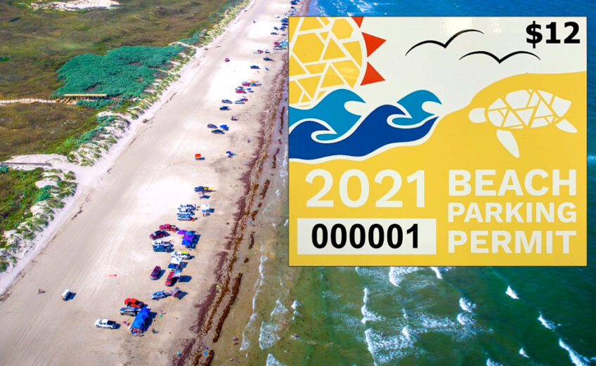 A $12 beach parking permit is required to park on most Coastal Bend beaches. The permits are valid through Dec. 31, 2021. Courtesy image