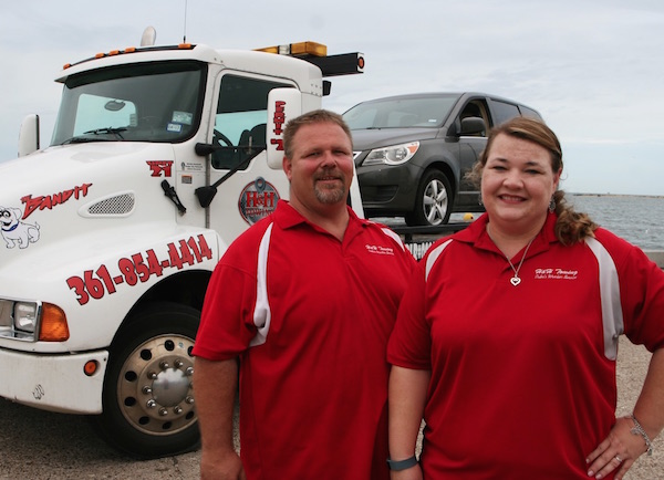 Daniel and Christine Puckett, owners of H&H Towing, took over the business from Christine's father in 2006. Photo by Carrie Robertson Meyer/Third Coast Photo