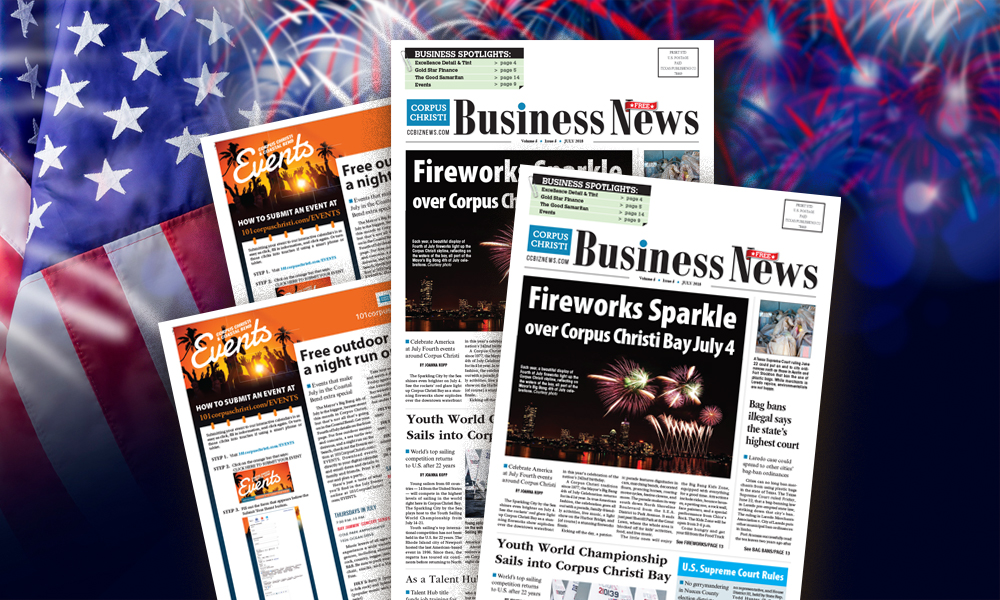 The July issue of Corpus Christi Business News includes deadlines for advertising in the new Corpus Christi Business Directory, two important court rulings, a volunteer organization that needs your help, and much more.