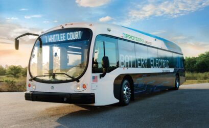 The Catalyst, a 40-passenger electric bus developed by Proterra, recently came to Corpus Christi for a test drive. The Regional Transit Authority gave rides on the bus, which is designed to travel 250 miles on a full charge. Courtesy photo
