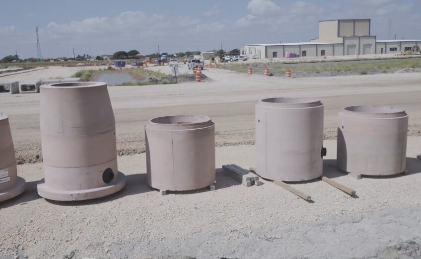 Site work began late last year on a 1,300-acre plot of land near Gregory where ExxonMobil and Saudi Basic Industries Corp. plan to build a $10 billion plastics plant. Courtesy photo
