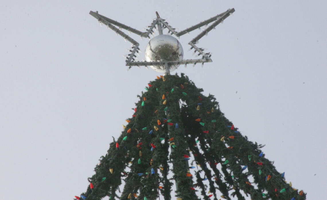 The Harbor Lights Festival Christmas tree is ready to go. Lights will go on at 6:45 p.m. as part of the annual Harbor LIghts Festival in Corpus Christi, which begins at 6 p.m. The illuminated boat parade follows on Saturday, Dec. 6. Staff Photo