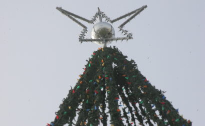 The Harbor Lights Festival Christmas tree is ready to go. Lights will go on at 6:45 p.m. as part of the annual Harbor LIghts Festival in Corpus Christi, which begins at 6 p.m. The illuminated boat parade follows on Saturday, Dec. 6. Staff Photo