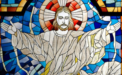 A stained-glass window depicting Jesus Christ posted on the Facebook page of the Catholic Diocese of Corpus Christi. Courtesy photo