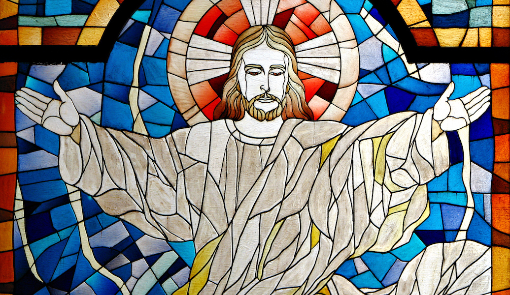 A stained-glass window depicting Jesus Christ posted on the Facebook page of the Catholic Diocese of Corpus Christi. Courtesy photo