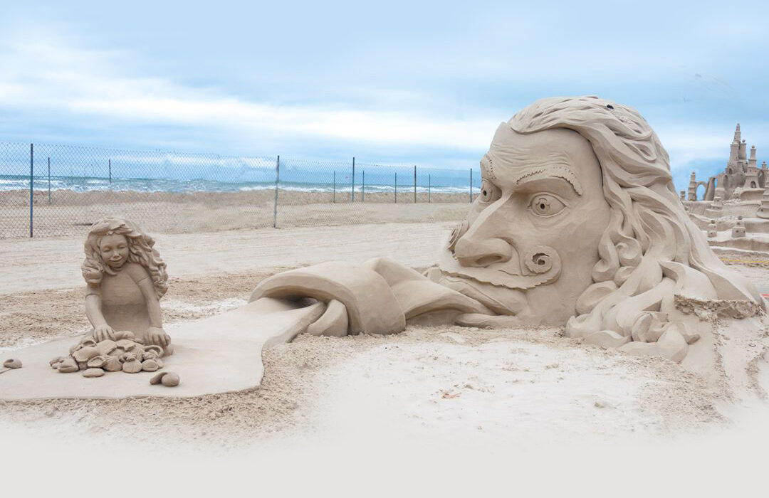 Taking first place in Masters Duo and People’s Choice Duo categories was this masterful sculpture titled Youth’s Entrepreneurial Endeavor Results in Lingual Dilemma by Morgan Rudluff and Abe Waterman. Courtesy photoFor tips on the best way to get to SandFest, see story, Page 9. Courtesy Photo