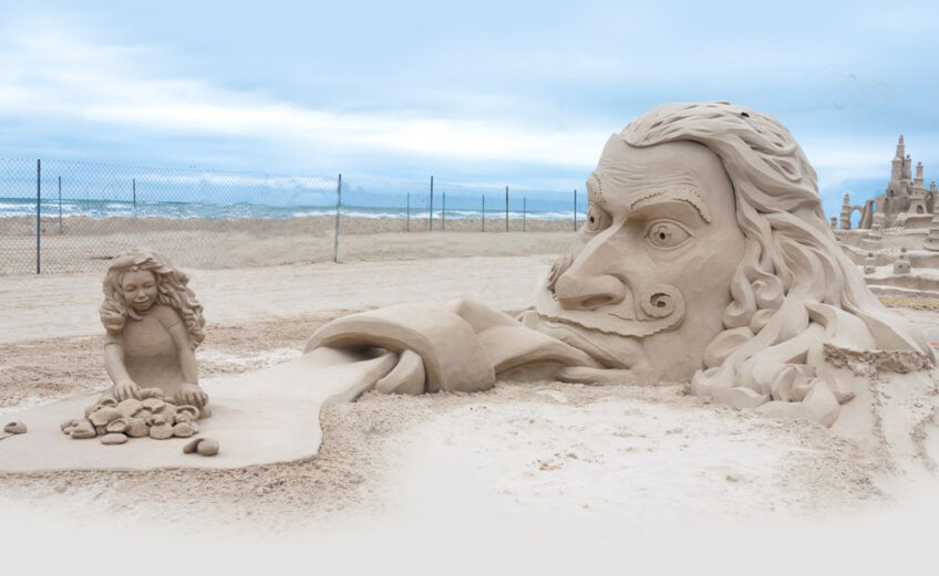 Taking first place in Masters Duo and People’s Choice Duo categories was this masterful sculpture titled Youth’s Entrepreneurial Endeavor Results in Lingual Dilemma by Morgan Rudluff and Abe Waterman. Courtesy photoFor tips on the best way to get to SandFest, see story, Page 9. Courtesy Photo