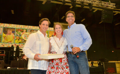 Fiesta de los Niños chairs Jeremy Evans (left), Alice Evans, and Eric Hamon, president and chief executive officer of Driscoll Health System, were all smiles at the 28th annual Fiesta de los Niños fundraiser for Driscoll Children’s Hospital. Courtesy photo