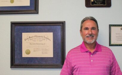 Dr. Rey Samaniego at Evans Chiropractic has been serving the community for 20 years. Staff photo by JoAnna Kopp
