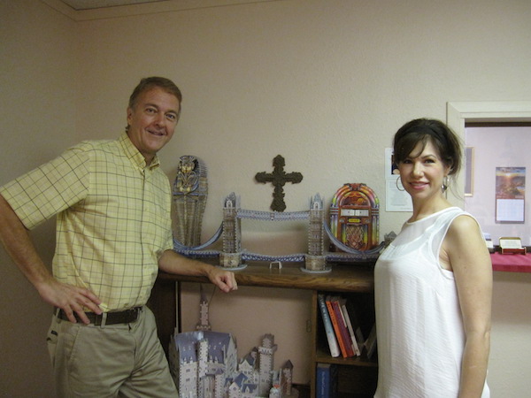 Jennifer Lowe, M.S., L.P.C., and Donald Kinner, M.A., are licensed therapists at the Association of Christian Family Counseling in Corpus Christi. Three-D puzzles take up every empty space in their offices at 700 Everhart Road, a perfect symbol