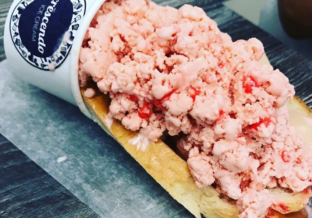 n up-close look at Roseola, a pink rose nitro ice cream served at Crescendo Cafe, 5118 S. Staples St. in Corpus Christi. Courtesy photo