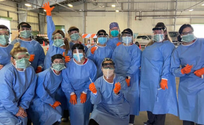 Thirty Del Mar College nursing students volunteered to administer COVID-19 vaccinations at the Robstown Fairgrounds on Tuesday, Feb. 23. The Corpus Christi college will begin offering a bachelor’s degree in nursing this fall. Courtesy photo