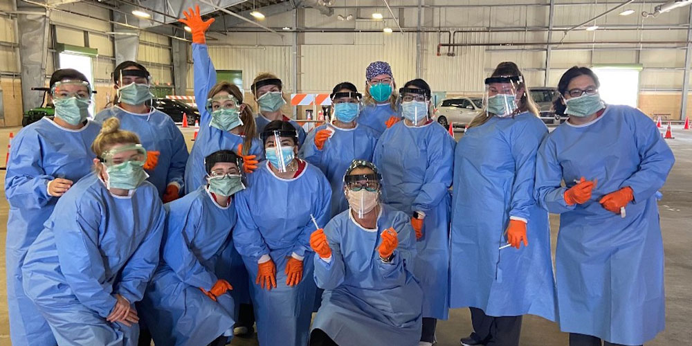 Thirty Del Mar College nursing students volunteered to administer COVID-19 vaccinations at the Robstown Fairgrounds on Tuesday, Feb. 23. The Corpus Christi college will begin offering a bachelor’s degree in nursing this fall. Courtesy photo