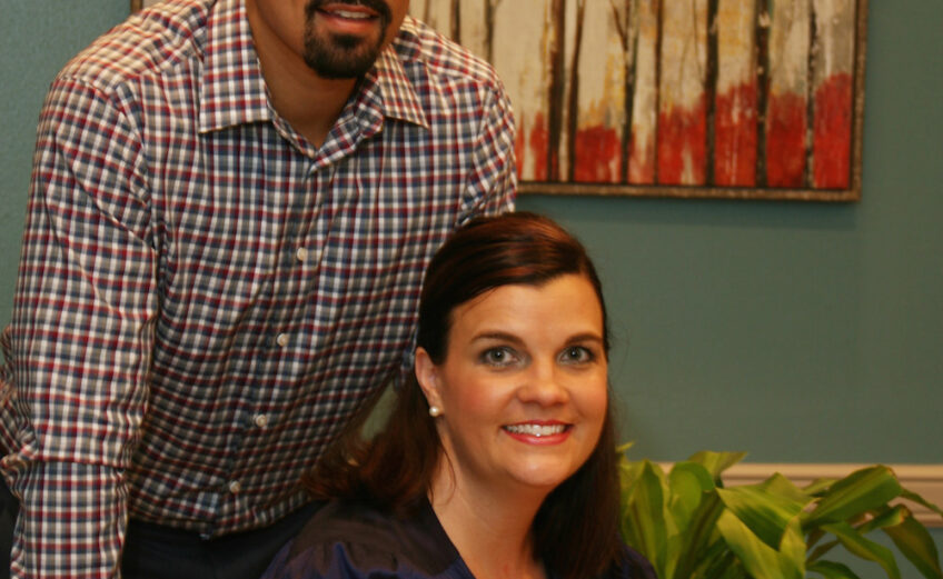 Mark and Ashley Ginithan, owners of C.C. Staples Management, held an open house recently of their newly opened company headquarters in Staples Tower at Six Points in Corpus Christi. Photo by Carrie Robertson Meyer/Third Coast Photo