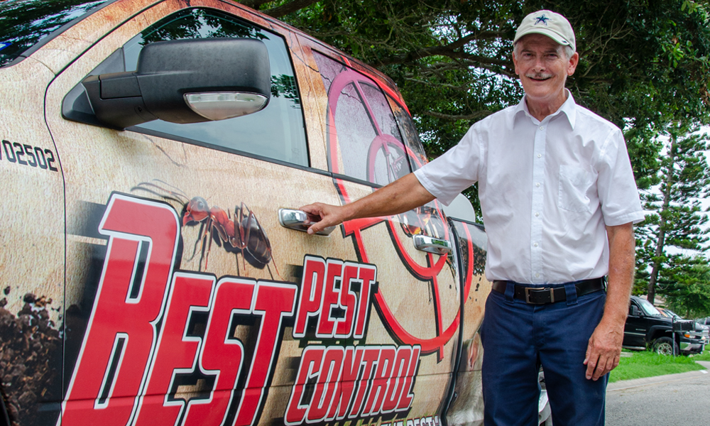 Lanny Ward, owner of Best Pest Control in Corpus Christi, has 42 years of experience in the field. He founded his own business in 2014. Photo by Jane Kathleen Gregorio