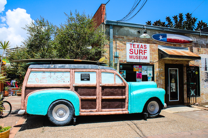 Outside the Texas Surf Museum in Corpus Christi, the only museum of its kind in Texas. Photo by JoAnna Kopp