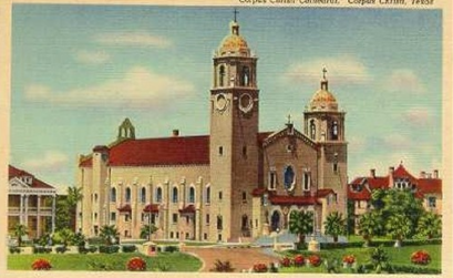 An old postcard of the Corpus Christi Cathedral.