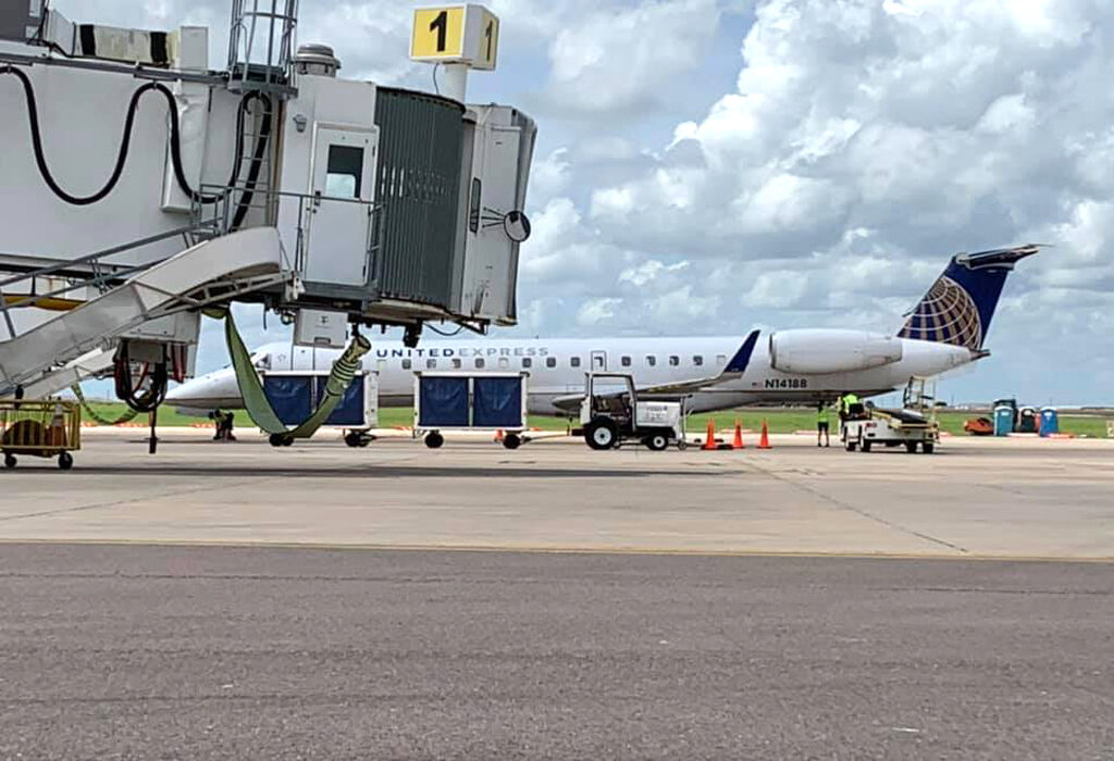 Corpus Christi International Airport will receive new and updated passenger walkways (foreground) and runway improvements as part of nearly $7 million in funding recently approved by the City Council. Courtesy photo