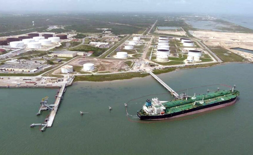 The Flint Hills Resources crude oil terminal on Corpus Christi Bay in Ingleside was the site of an oil spill on Christmas Eve 2022. Courtesy photo