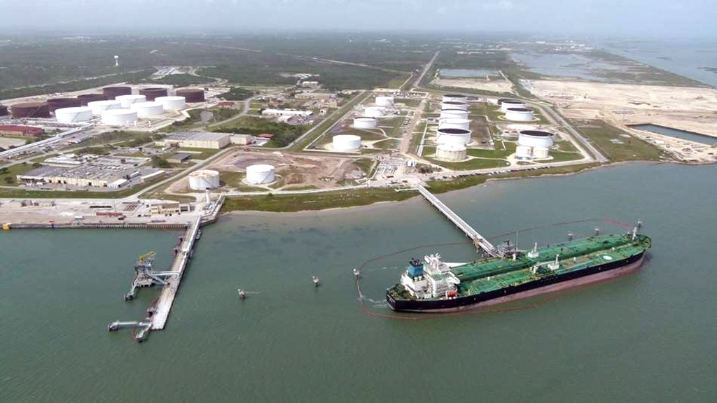 The Flint Hills Resources crude oil terminal on Corpus Christi Bay in Ingleside was the site of an oil spill on Christmas Eve 2022. Courtesy photo