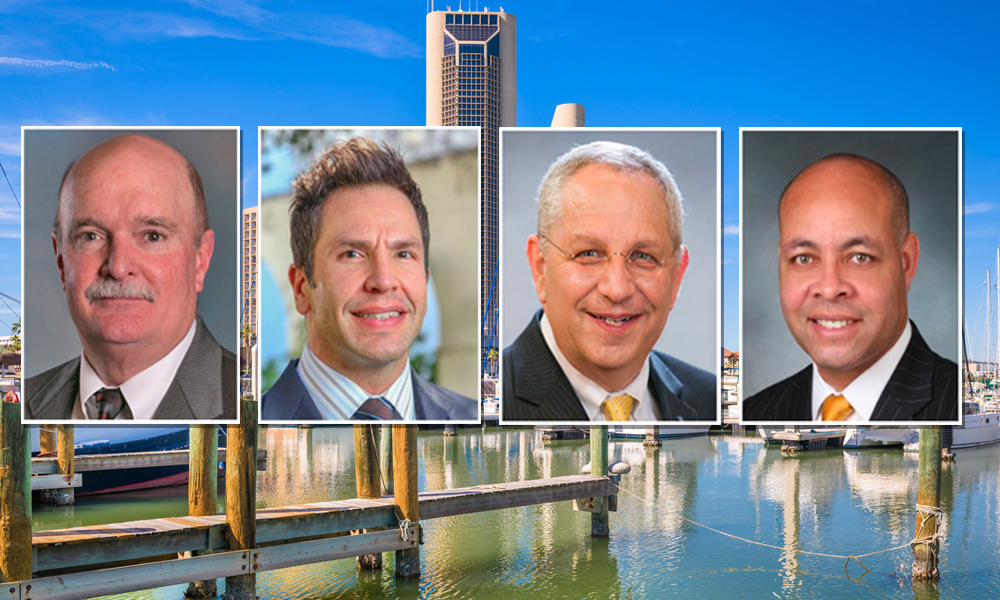 The four finalists for Corpus Christi city manager are (clockwise from left) Corpus Christi Assistant City Manager Keith Selman; San Antonio Deputy City Manager Peter Zanoni; Lee R. Feldman, the former city manager of Fort Lauderdale, Florida; and Harry E. Black, the former city manager of Cincinnati. Courtesy photos