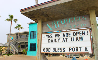 Virginia’s on the Bay was among the first restaurants to reopen in Port Aransas after the devastation of Hurricane Harvey last August. Staff photo by JoAnna Kopp