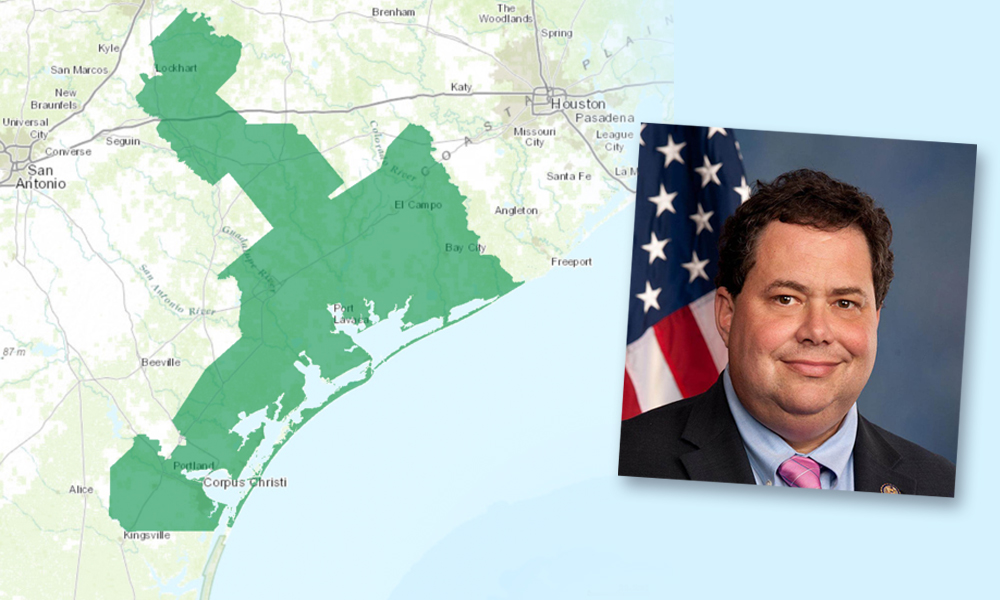 Blake Farenthold and Congressional District 27, which stretches from Bastrop in Central Texas, south to Corpus Christi on the Gulf Coast.