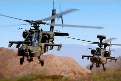 U.S. Army AH-64 Apache helicopters which are serviced at Corpus Christi Army Depot. Courtesy photo